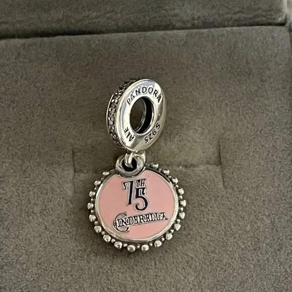 Disney Parks Cinderella 75th Anniversary Glass Slipper Pandora Charm - Picture 4 of 4